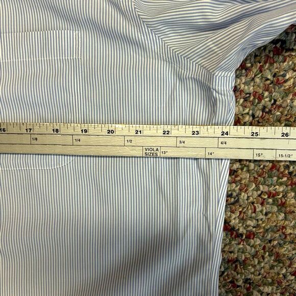 Brooks Brothers Blue White Striped Classic Fit Buttondown LS Shirt Sz 17-36 - Picture 7 of 9